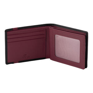Horizontal Wallet Leather Red Stripe